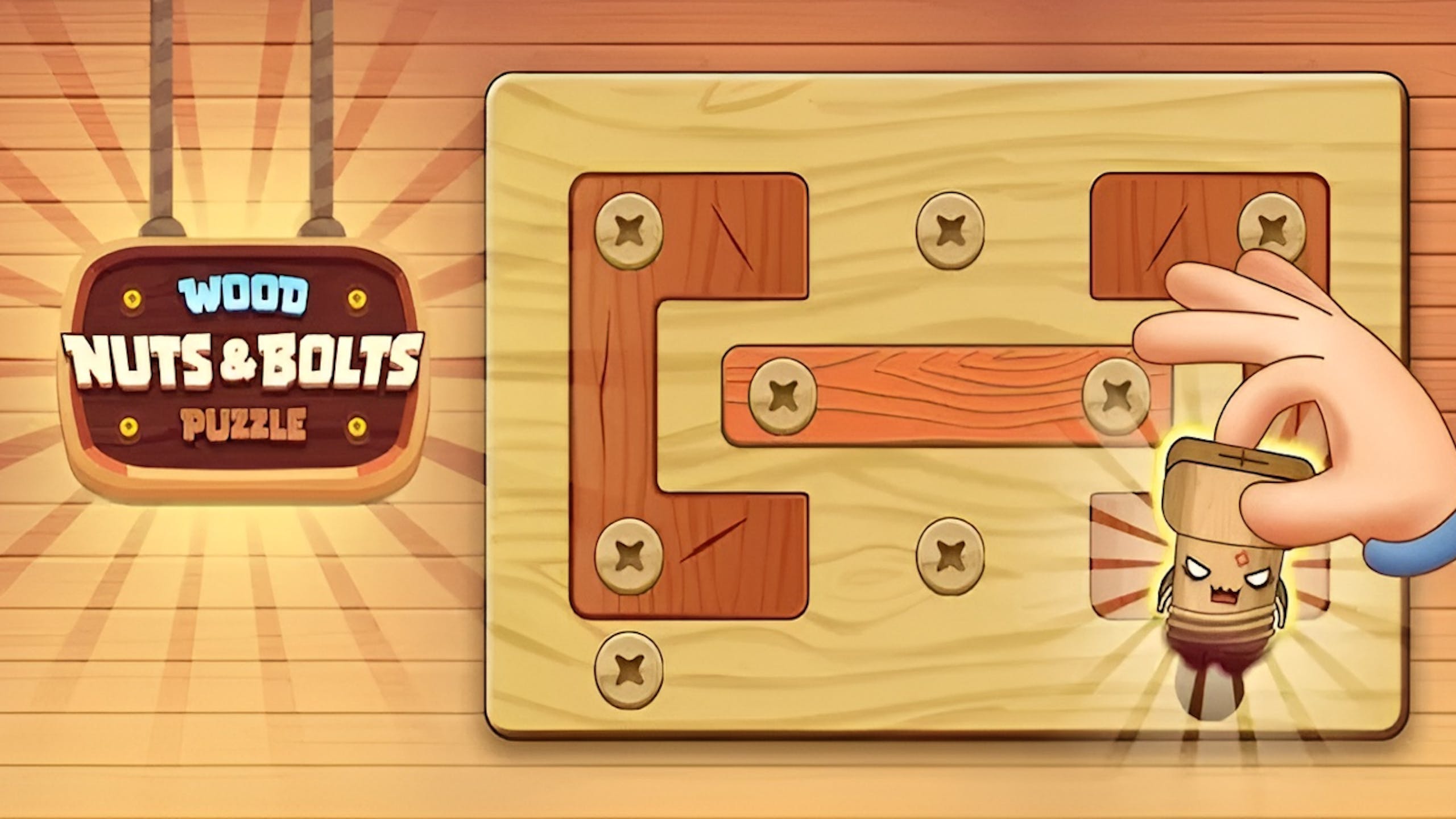 Wood Nuts & Bolts Puzzle